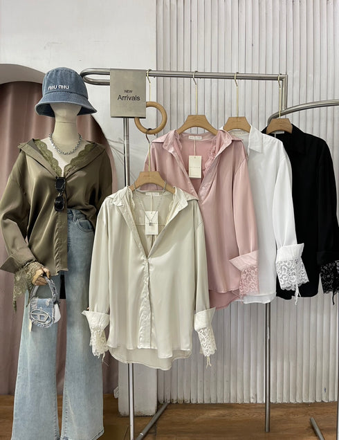 MATINEE Lacey Decor Satin Shirts